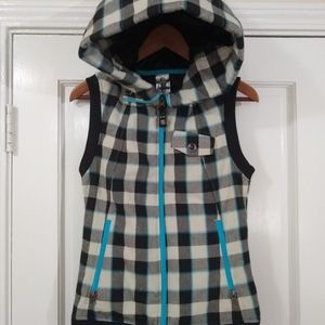 Women's Burton Dryride Blue Buffalo Plaid Vest S